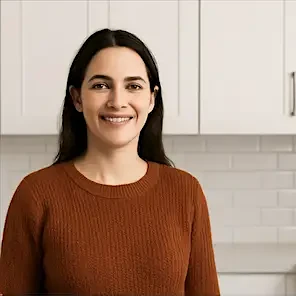 Jenna in her Kanata home after high quality kitchen upgrade by Fix It Ottawa